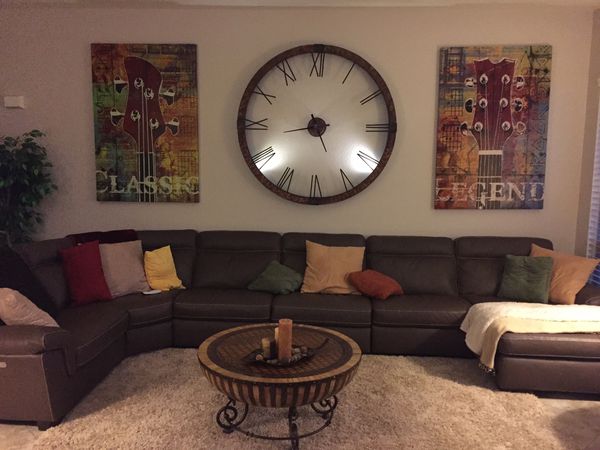 Macy’s Natuzzi Italian Leather Sectional for Sale in Las Vegas, NV - OfferUp