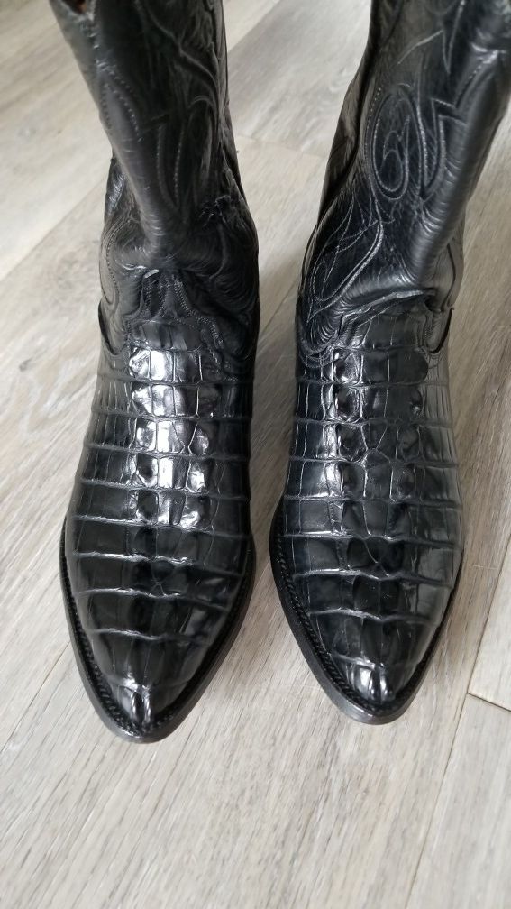 mens lucchese alligator skin boots