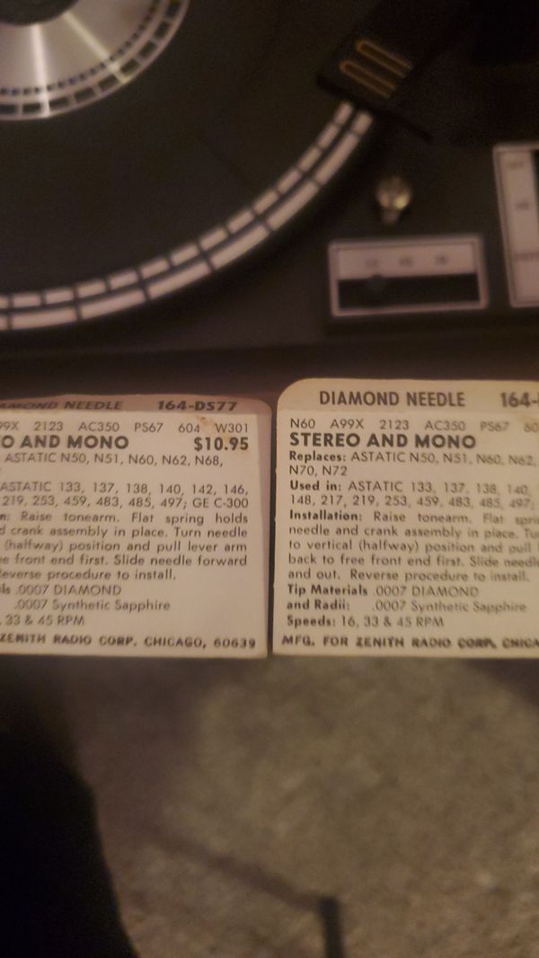 Original Zenith record player needles for Sale in Las Vegas, NV OfferUp