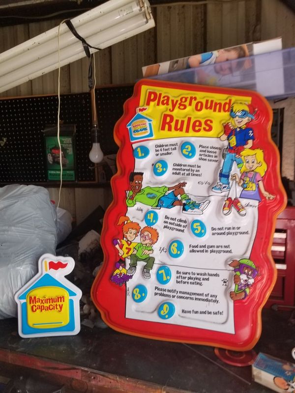 Playground Rules Signs for Sale in Arlington, TX OfferUp