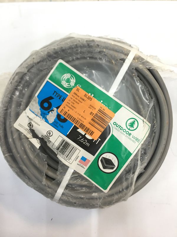 Southwire 25 Ft. 6/3 Gray Stranded CU UF-B W/G Wire For Sale In Moreno ...