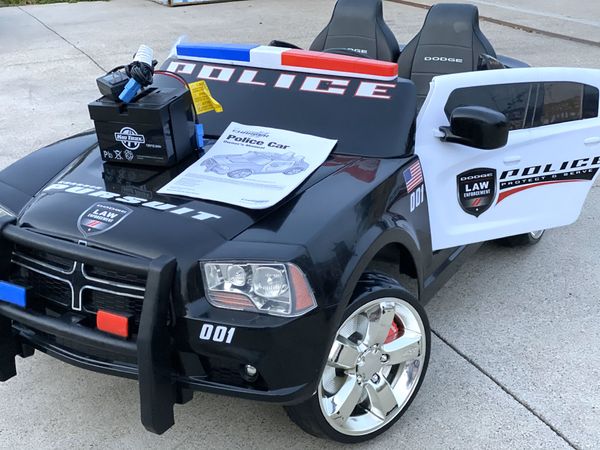 Police Dodge Charger Car 12volt electric kids ride on cars power wheels ...