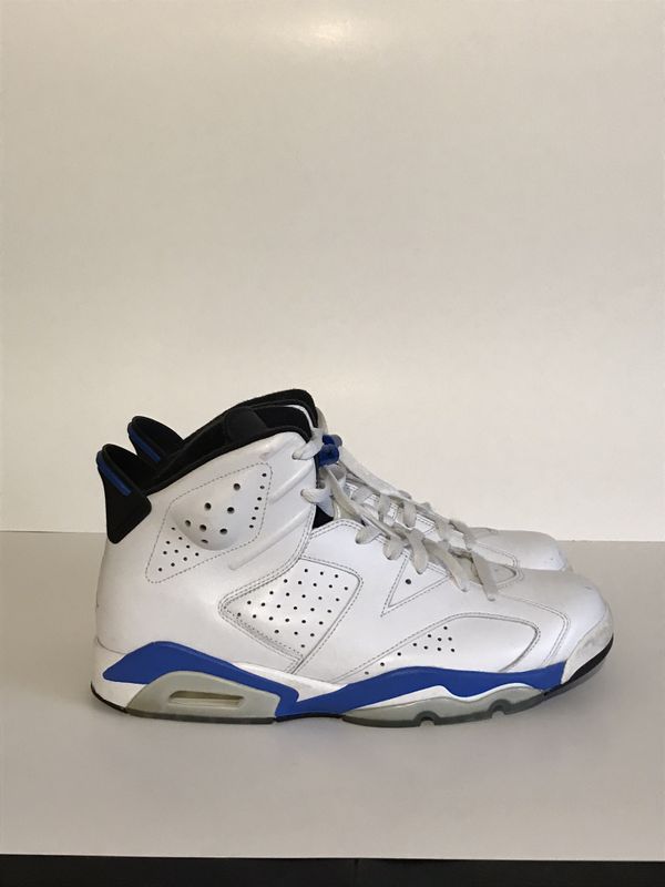 Nike Air Jordan VI 6 Retro White Sport Blue Black Royal Mens SZ 11.5 ...