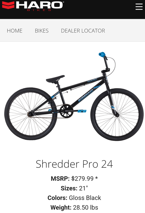 haro shredder pro 24 review