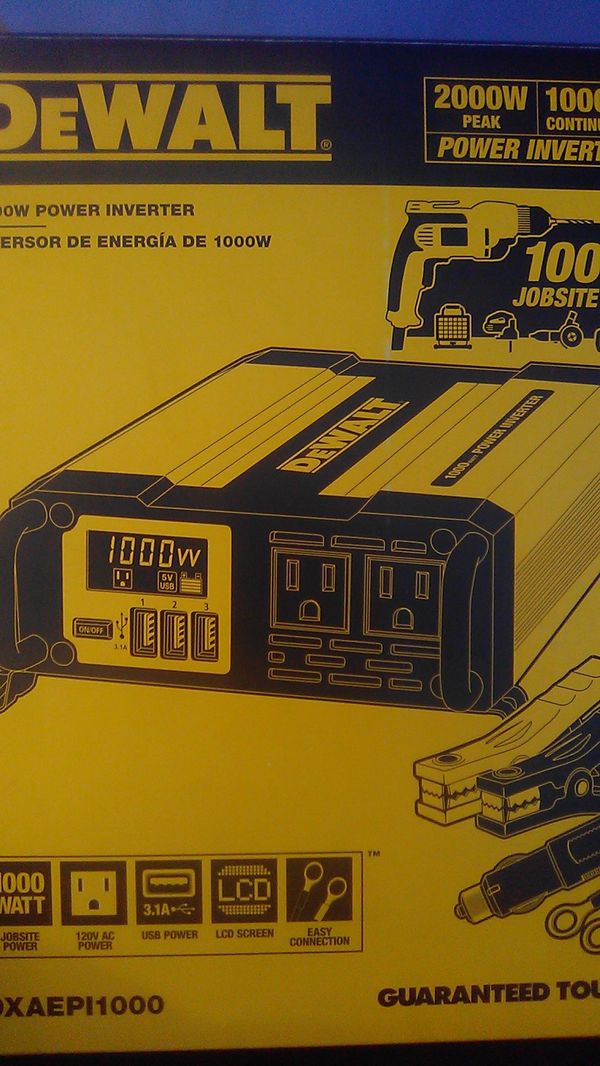 DeWalt 1000W POWER INVERTER (2000W PEAK) FIRM ON PRICE for Sale in