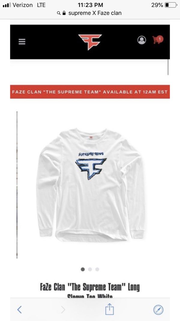 supreme faze t shirt