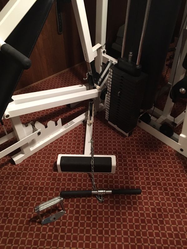Parabody 525 Home Gym leg press, row, incline bench, lat pull down