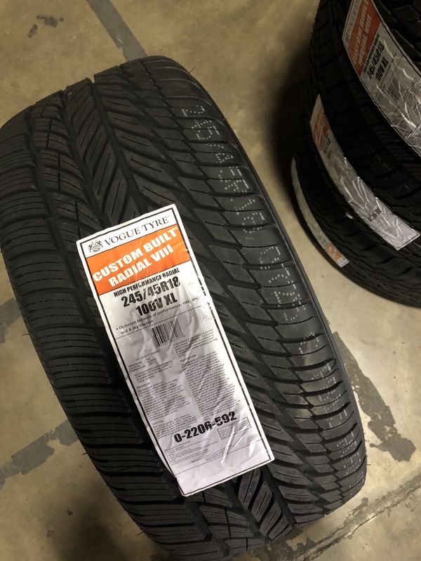 225/50R17 VOGUE Tires (White wall with Gold stripe) for Sale in