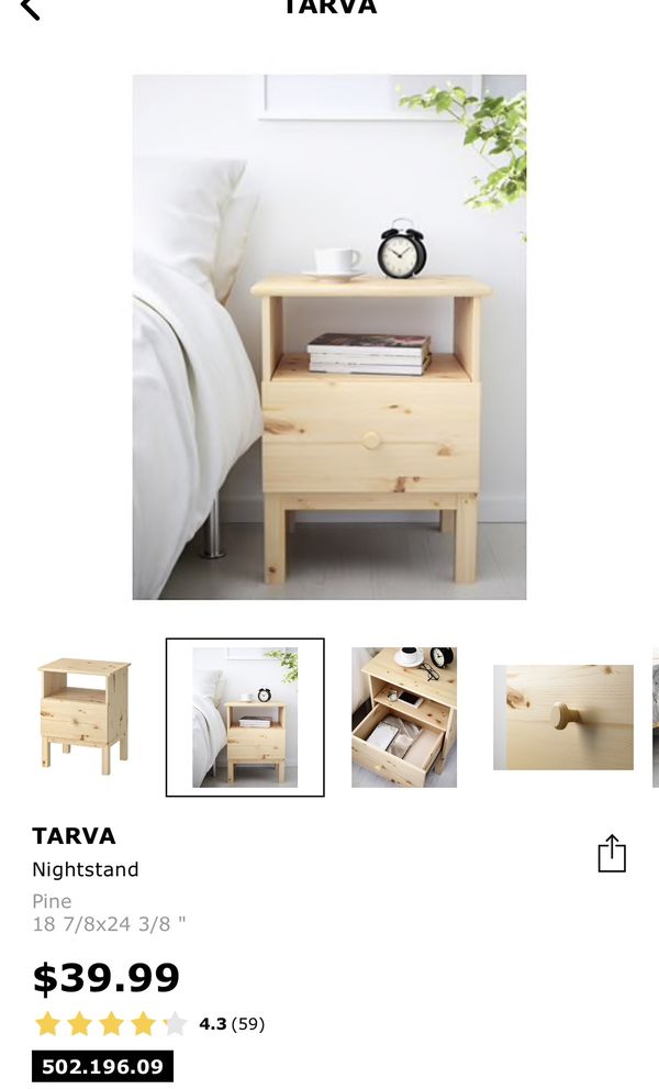 2 Ikea Tarva Nightstand And 2 Target Lamps For Sale In Ontario Ca Offerup