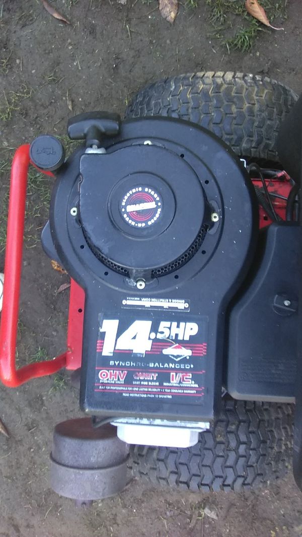 14.5 HP Riding Briggs & Stratton Snapper Riding Lawn Mower for Sale in ...