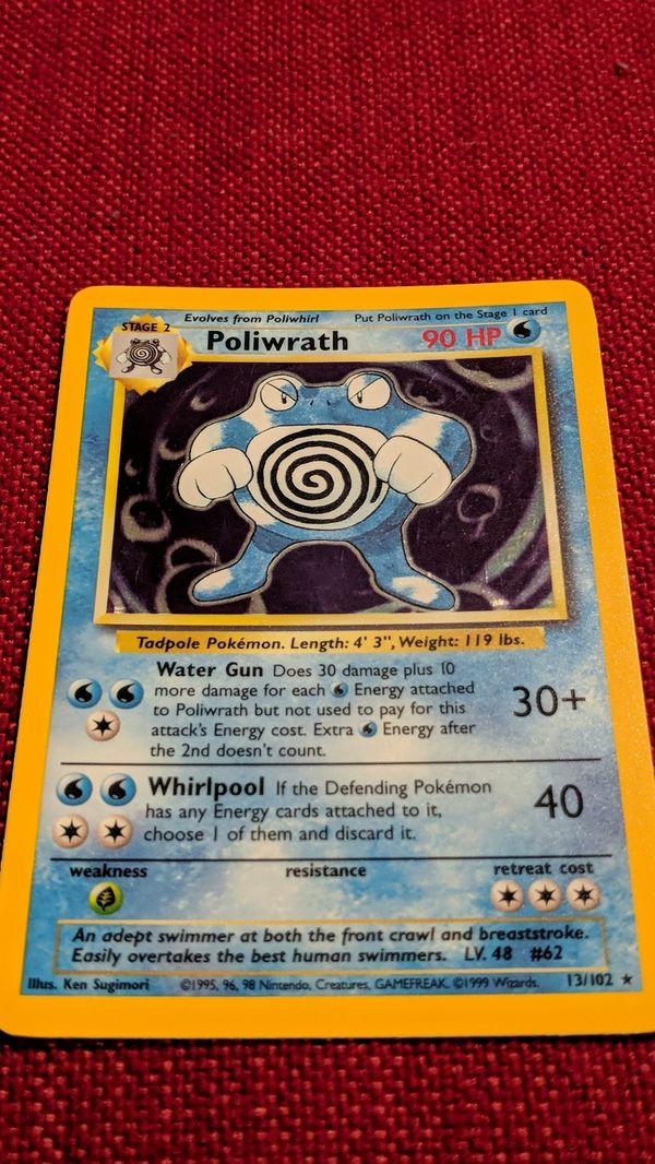 Original Pok mon Trading Card Game Poliwrath For Sale In Seattle WA 