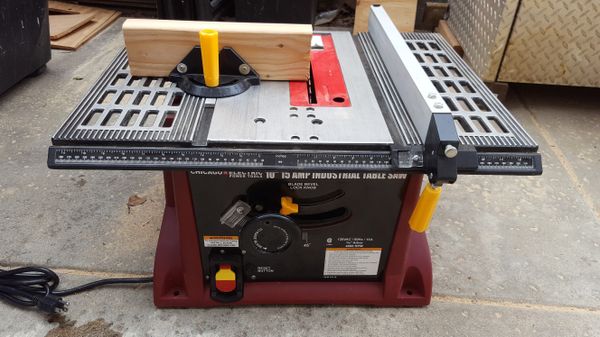 Chicago Electric 10 in., 15 Amp Benchtop Table Saw for ...