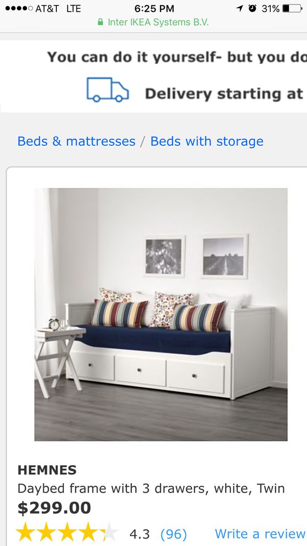 Hemnes Daybed Frame With 3 Drawers White Double Twin And Also