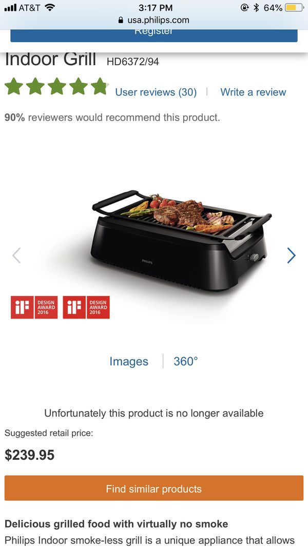 Philips Smokeless Indoor Grill for Sale in Bothell, WA - OfferUp