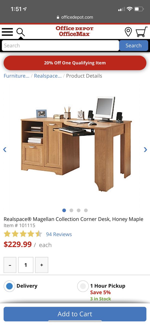 Realspace Magellan Corner Desk For Sale In Columbus Oh Offerup