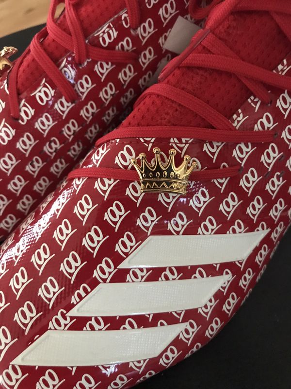 Adidas 100 Emoji Red Soccer Football Cleats Shoes Size 12 for Sale in Auburn, WA OfferUp