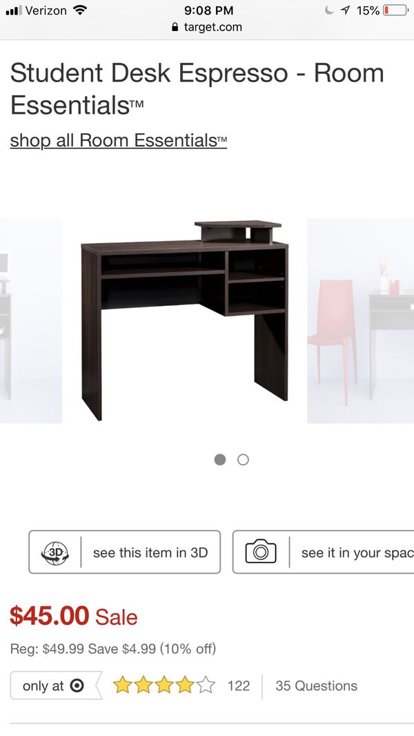 Dark Brown Student Desk Room Essentials Target For In 20sold