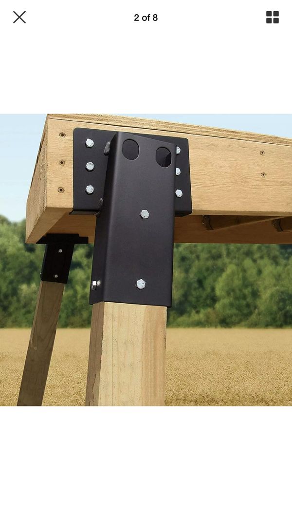 Outdoor 4x4 Compound Angle Brackets for Deer Stand Hunting Blinds