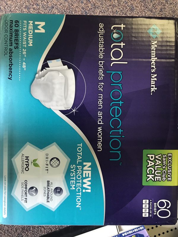 Members Mark Total Protection Adult Underwear Diapers for