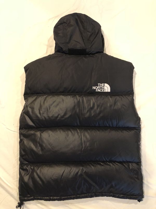 north face hooded vest men's