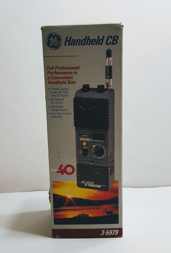 GE 35979 Handheld 40 Channel CB Transceiver Portable Walkie Talkie 4Watt Tele Antenna for Sale
