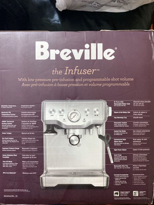 Breville BES840XL/A the Infuser Espresso Machine for Sale in New York, NY - OfferUp