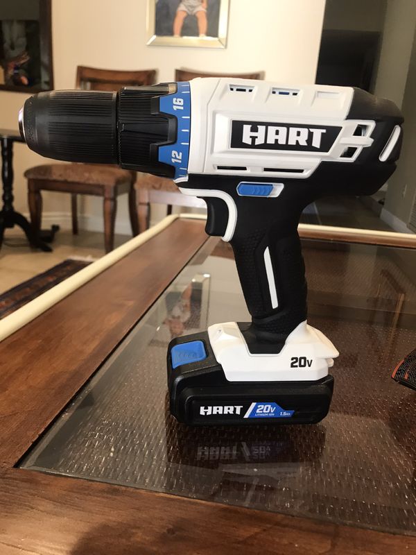 NEW Open Box 20V Hart Cordless Drill w/ Batter & Rapid Charger for