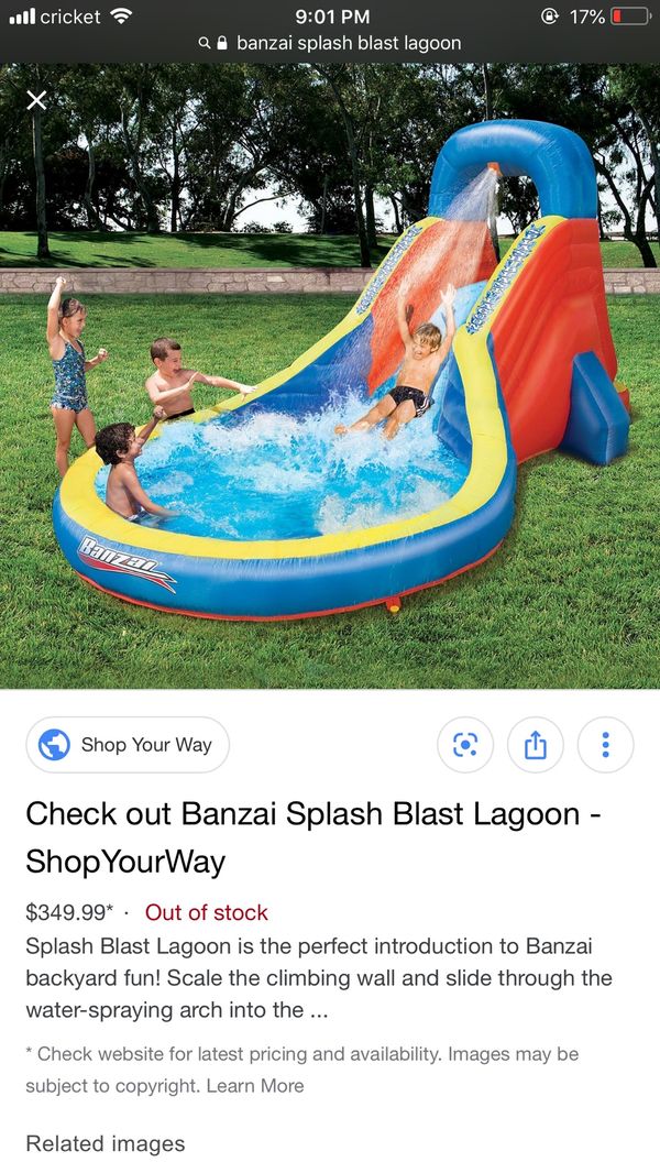 splash blast lagoon water slide