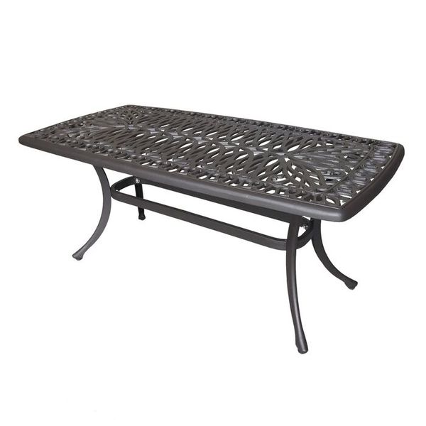 Patio Furniture Cast Aluminum Coffee Table use Outdoor or Indoor for