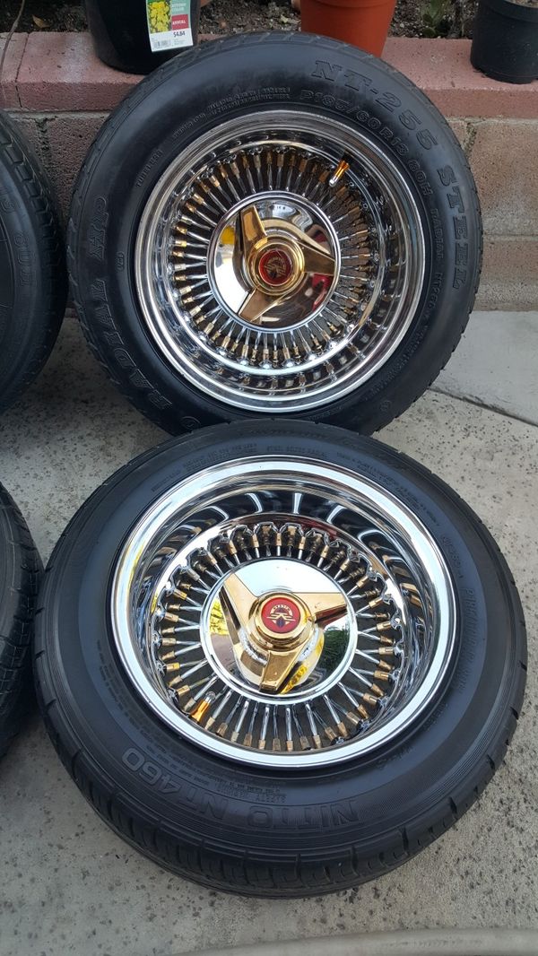 Lowrider wire wheel McLeans tru spoke 4 lug 90s for Sale in Lake