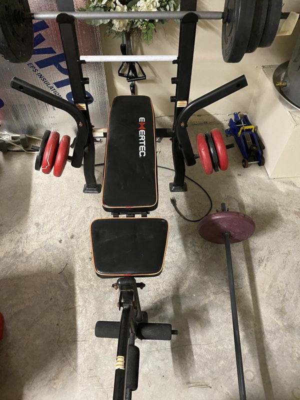 Exertec Fitness bench with weights for Sale in Anna, TX OfferUp