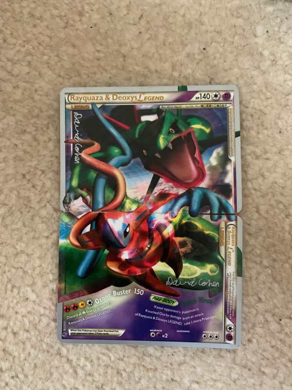 Signed Rayquaza and Deoxys Legend Card for Sale in Chantilly, VA - OfferUp