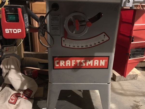 Craftsman Table saw saw and Portable dust collector. for Sale in ...