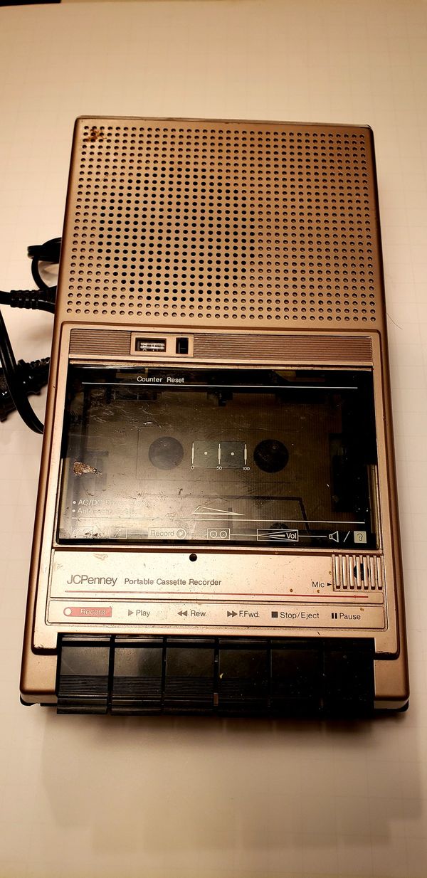 JCPenney portable cassette recorder player built August of 1987 for