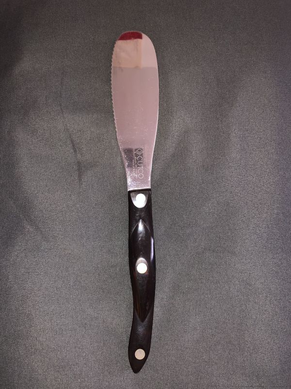 CUTCO Spatula Spreader 1768 Serrated Edge Made in USA Brown Swirl for