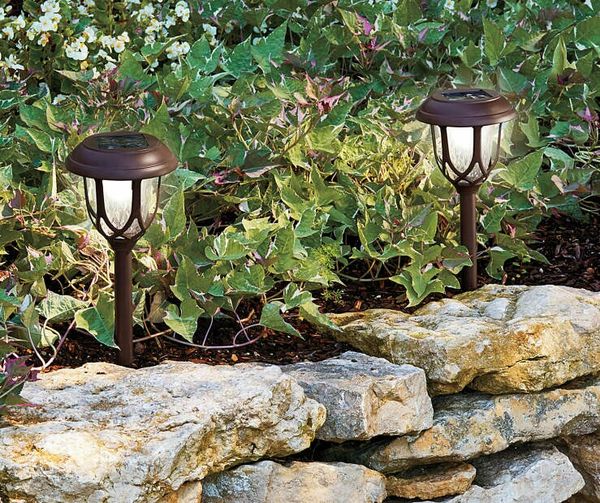 Wilson & Fisher Black Glass Metal Solar Pathway Lights, 2-Pack for Sale ...