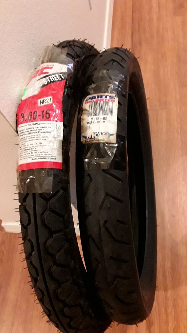 NEW Mini bike street tires. 3.0x16 IRC & 2.75x16 Pirelli for Sale
