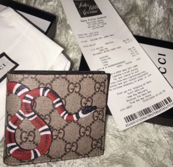Mens Gucci Wallet Monogram Supreme Snake Authentic for Sale in Nutley, NJ - OfferUp
