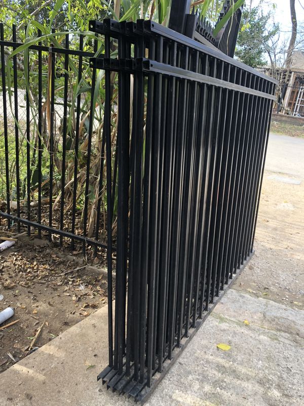 6x8 iron fence panel/ 80 each/ 3 rail for Sale in Houston, TX OfferUp