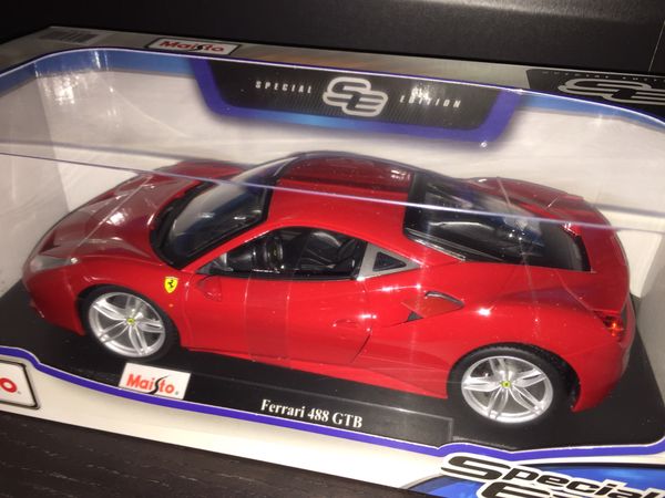 Brand New In Box 118 Scale Maisto Red Ferrari 488 Gtr Coupe