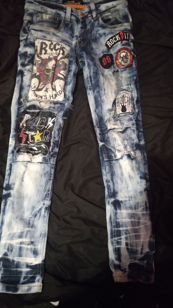 Brand new custom made rockstar jeans slim fit for Sale in Memphis, TN ...