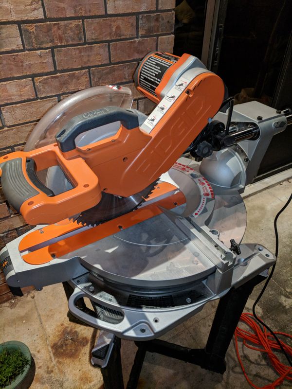 Ridgid 12 Double Bevel Sliding Miter Saw For Sale In Jupiter Fl Offerup