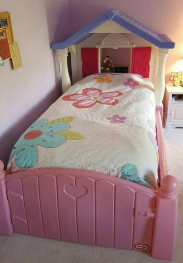 Pink Purple Girls Little Tikes Storybook Cottage Twin Bed For