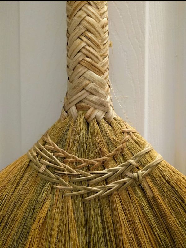 Philippine Walis Tambo Soft Whisk Fan broom Rattan Weaved Handle Handmade for Sale in Midlothian