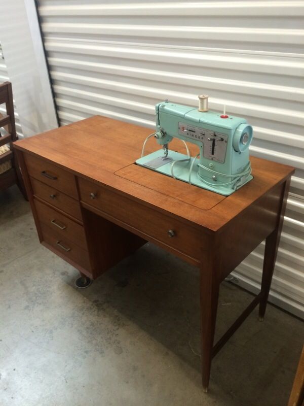 Singer sewing machine/mid century cabinet for Sale in ...