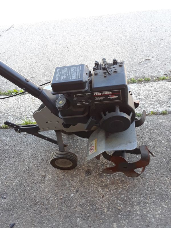 Craftsman roto. Tiller 3.0 hp runs good can check out before buying for
