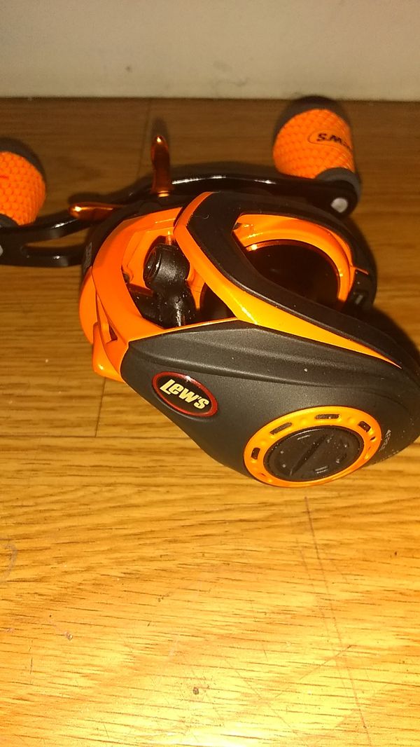 lews orange fishing rod