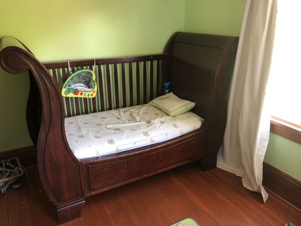 pottery barn larkin sleigh crib
