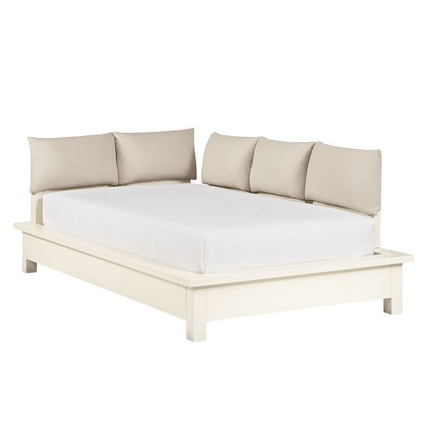 Pottery barn teen PBteen stuff your stuff solid white wood platform bed