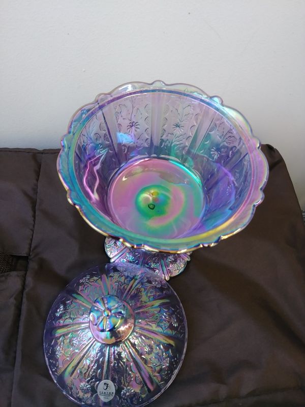 Beautiful purple FENTON glass candy dish for Sale in Fort Myers, FL OfferUp
